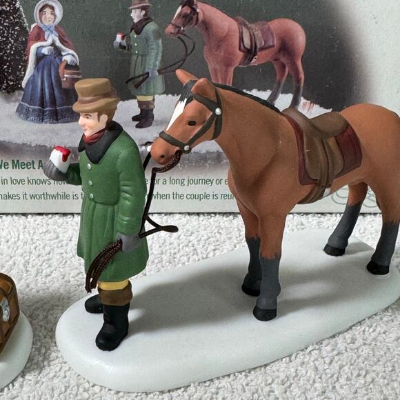 Dept 56 Dickens Series 1998 Until We Meet Again #58414 2pc. Set - Picture 2 of 12